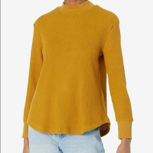 Madewell waffle mock neck sweatshirt